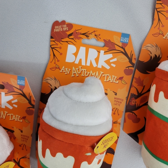 (3) BARK Whipped Pumpkin Latte Dog Toy - Picture 4 of 16